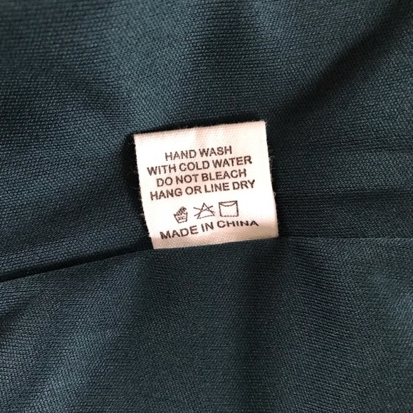 Peach Love Forest Green Chiffon Minidress w/ Beautiful Gold Embroidery Size Sm - Picture 7 of 11